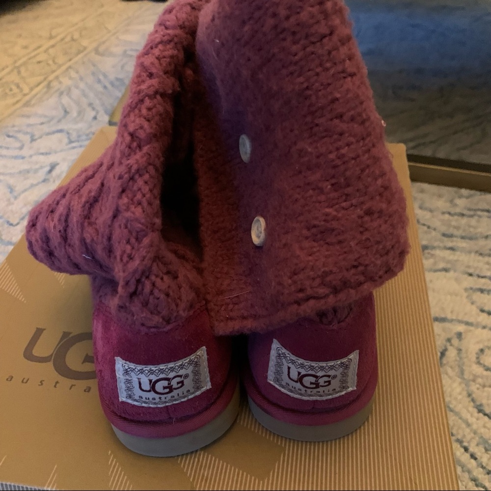 Ugh Cardy Boots With Lattice, Raspberry In Color,… - image 2
